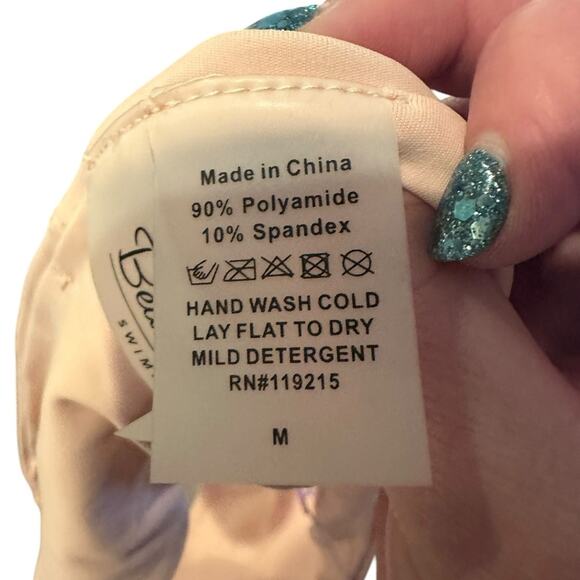 Beach Bunny Bikini Bottom Soft Pink Medium Cheeky - Picture 4 of 6